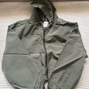 Aeropostale Green Hooded Windbreaker Jacket